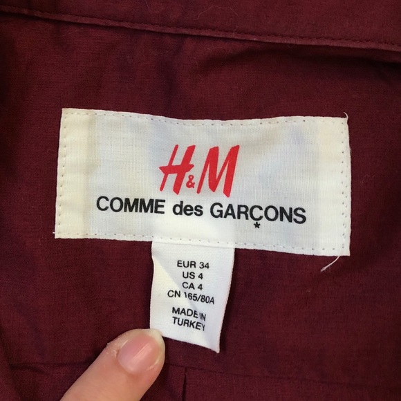 HTF HM Comme De Garcon Polka Dot Down Shirt Top, 4 - Picture 5 of 7